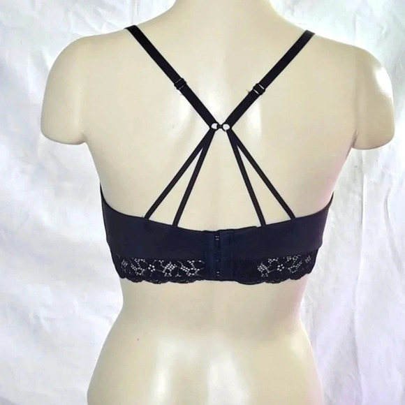 34C Maidenform DM1190 Pure Comfort Convertible Wire Free‎ Bralette Black NWT - Picture 3 of 4